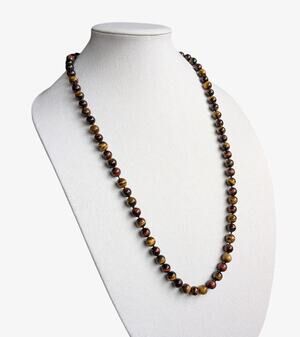 1980s Vintage Tiger's Eye Beaded Necklace